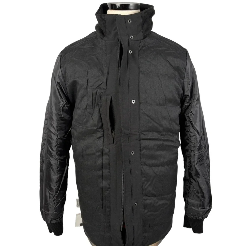 Pendleton Hooded‎ Wool Blend Jacket Mens XL Blue Striped Removeable Hood NEW